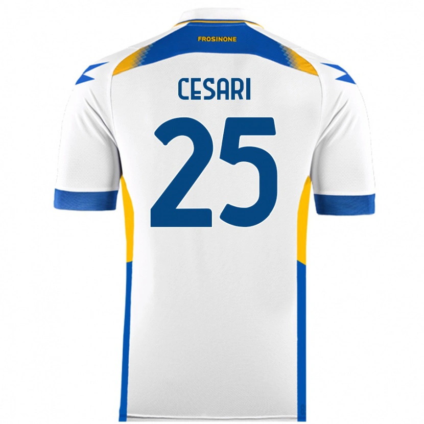Danxen Mujer Camiseta Nicolò Cesari #25 Blanco 2ª Equipación 2024/25 La Camisa México