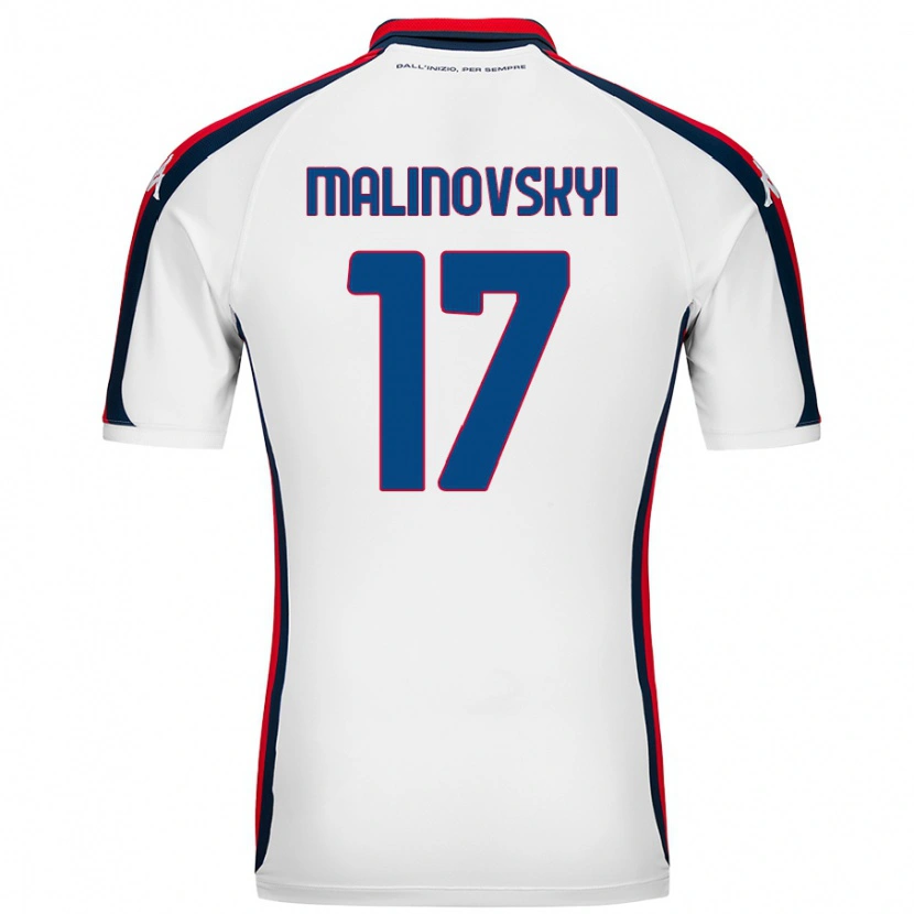 Danxen Mujer Camiseta Ruslan Malinovskyi #17 Blanco 2ª Equipación 2024/25 La Camisa México