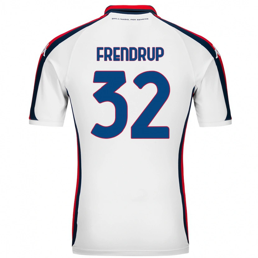 Danxen Mujer Camiseta Morten Frendrup #32 Blanco 2ª Equipación 2024/25 La Camisa México
