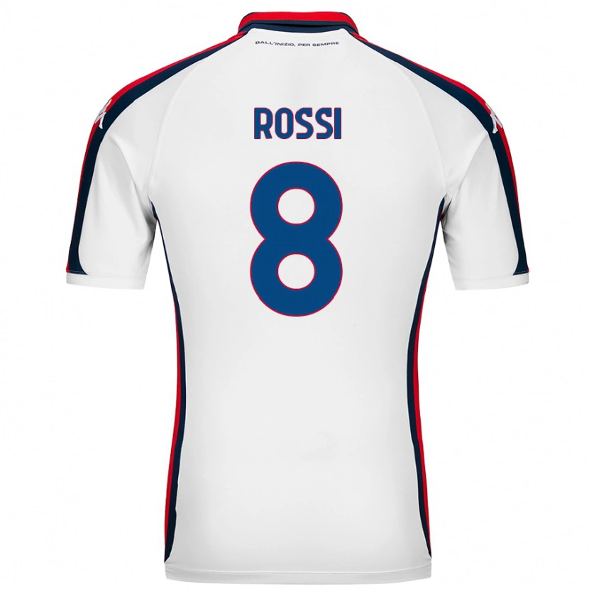 Danxen Mujer Camiseta Gianluca Rossi #8 Blanco 2ª Equipación 2024/25 La Camisa México