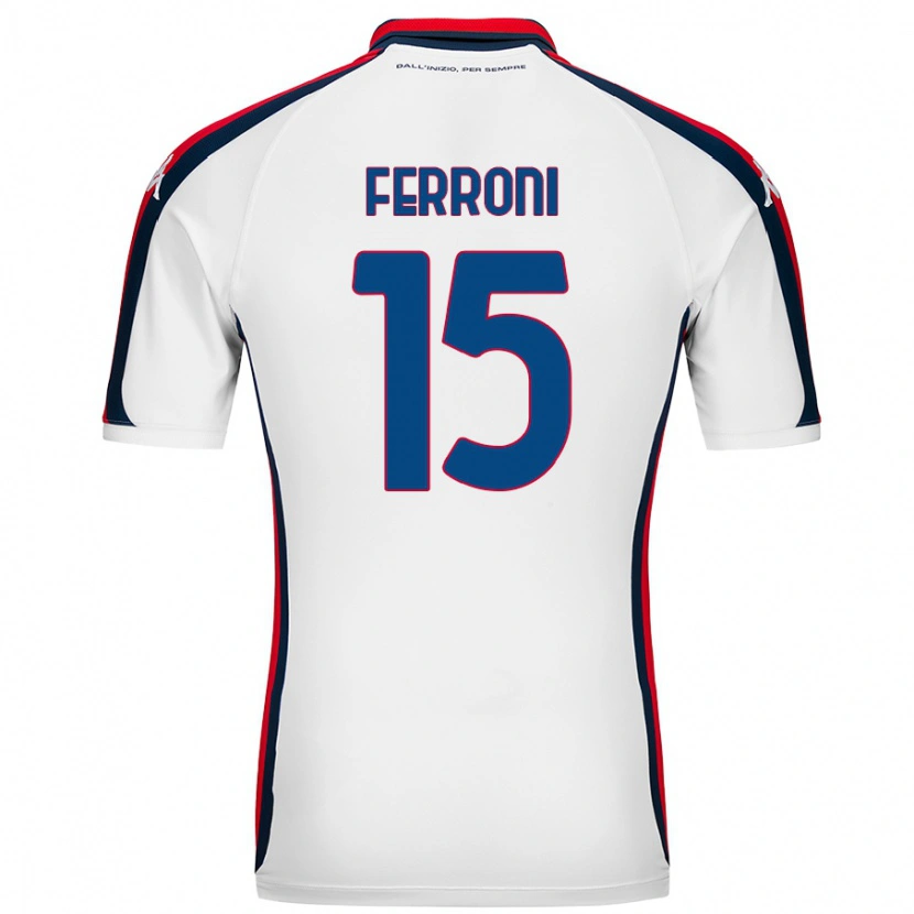Danxen Mujer Camiseta Leonardo Ferroni #15 Blanco 2ª Equipación 2024/25 La Camisa México