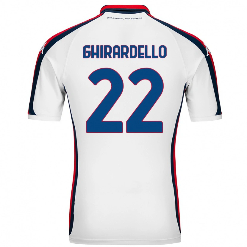 Danxen Mujer Camiseta Tommaso Ghirardello #22 Blanco 2ª Equipación 2024/25 La Camisa México