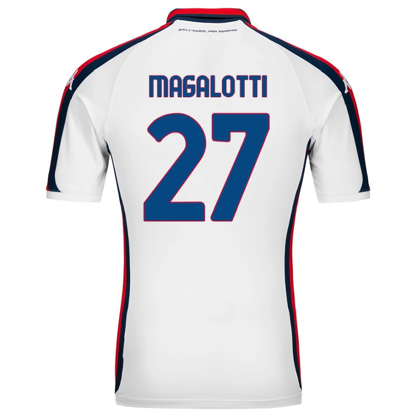 Danxen Mujer Camiseta Gabriele Magalotti #27 Blanco 2ª Equipación 2024/25 La Camisa México