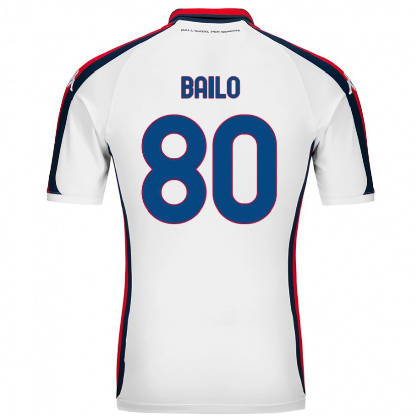 Danxen Mujer Camiseta Giorgio Bailo #80 Blanco 2ª Equipación 2024/25 La Camisa México