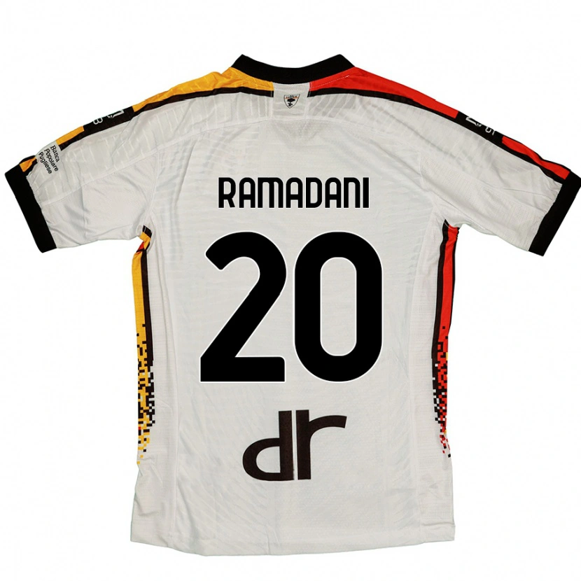 Danxen Mujer Camiseta Ylber Ramadani #20 Blanco Negro 2ª Equipación 2024/25 La Camisa México