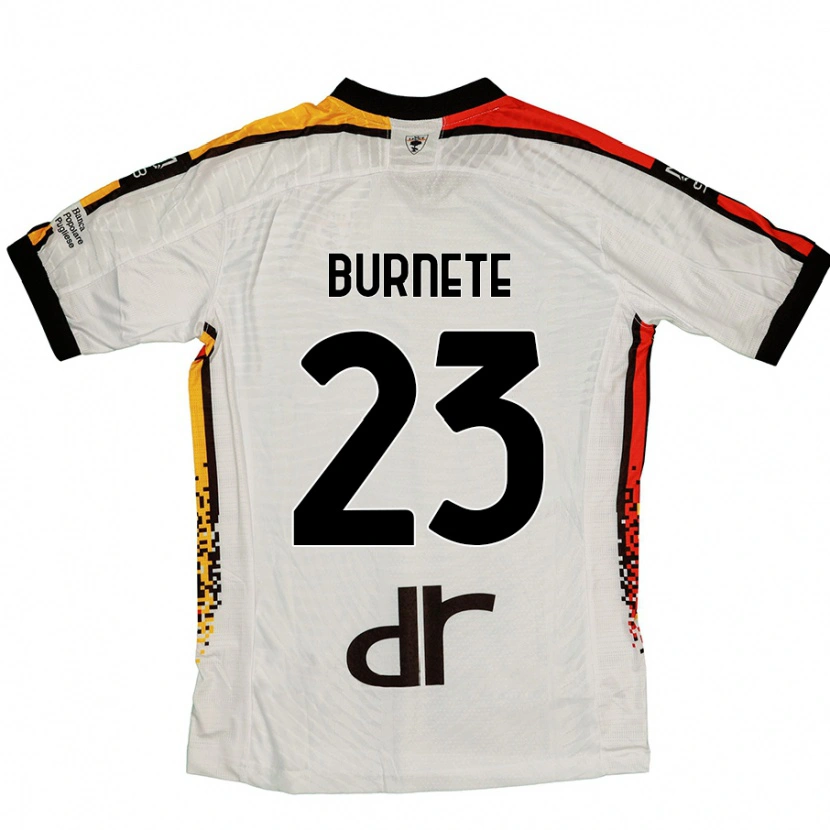 Danxen Mujer Camiseta Rareș Burnete #23 Blanco Negro 2ª Equipación 2024/25 La Camisa México