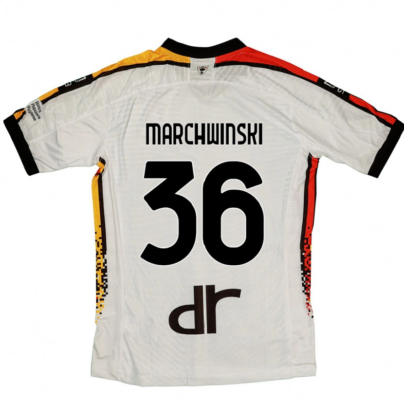 Danxen Mujer Camiseta Filip Marchwinski #36 Blanco Negro 2ª Equipación 2024/25 La Camisa México