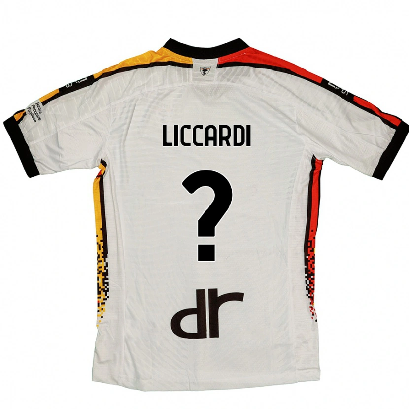 Danxen Mujer Camiseta Thomas Liccardi #0 Blanco Negro 2ª Equipación 2024/25 La Camisa México