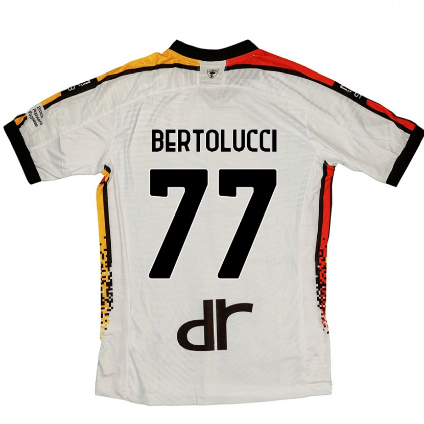 Danxen Mujer Camiseta Sandro Bertolucci #77 Blanco Negro 2ª Equipación 2024/25 La Camisa México