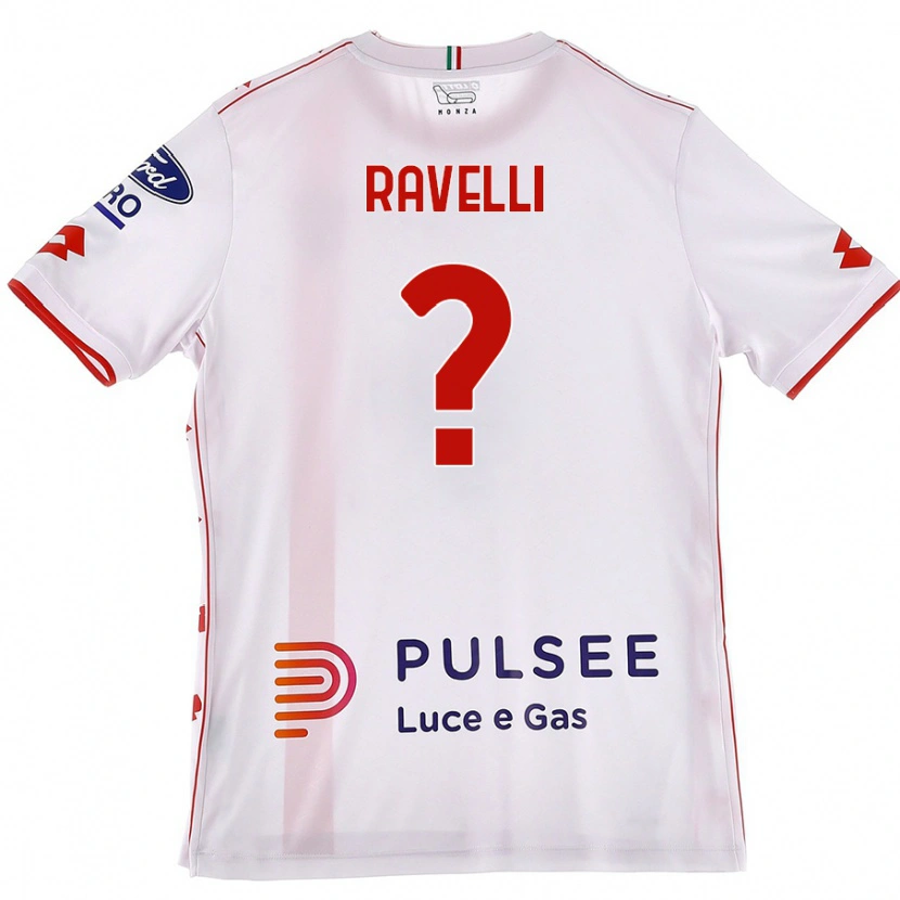 Danxen Mujer Camiseta Etienne Ravelli #0 Blanco Rojo 2ª Equipación 2024/25 La Camisa México