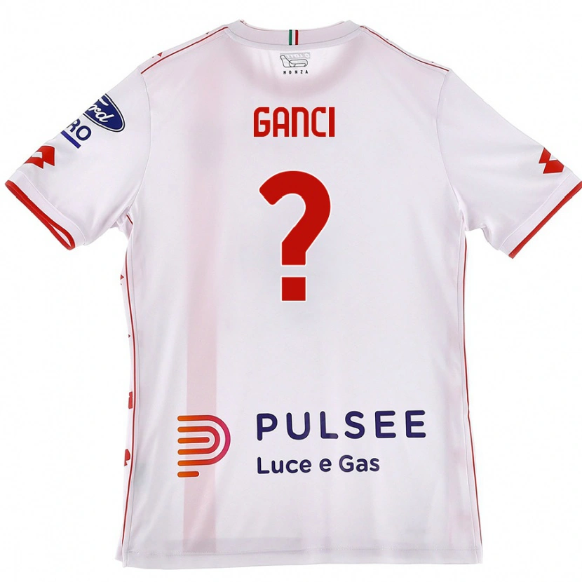 Danxen Mujer Camiseta Daniele Ganci #0 Blanco Rojo 2ª Equipación 2024/25 La Camisa México
