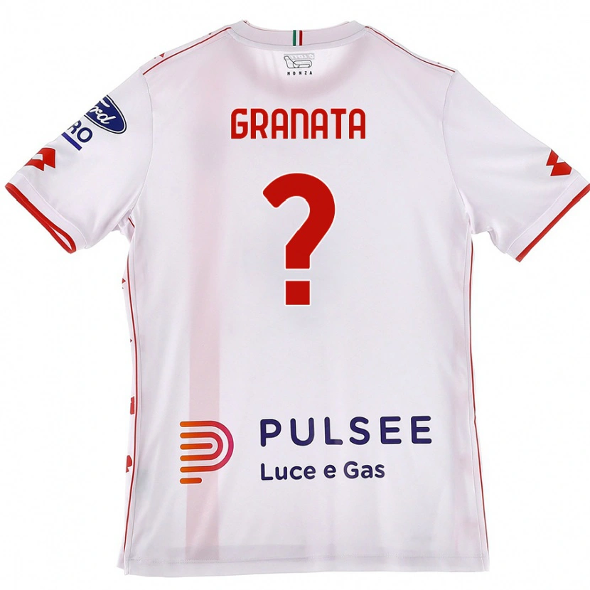 Danxen Mujer Camiseta Giorgio Granata #0 Blanco Rojo 2ª Equipación 2024/25 La Camisa México