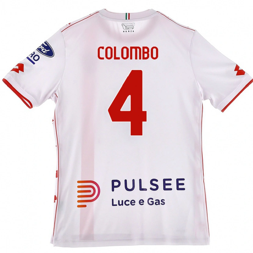 Danxen Mujer Camiseta Leonardo Colombo #4 Blanco Rojo 2ª Equipación 2024/25 La Camisa México