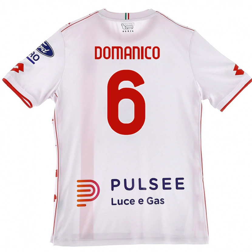 Danxen Mujer Camiseta Saverio Domanico #6 Blanco Rojo 2ª Equipación 2024/25 La Camisa México