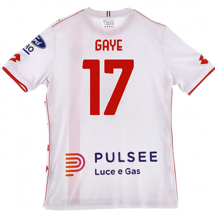 Danxen Mujer Camiseta Mamadou Gaye #17 Blanco Rojo 2ª Equipación 2024/25 La Camisa México