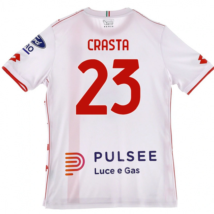 Danxen Mujer Camiseta Mario Crasta #23 Blanco Rojo 2ª Equipación 2024/25 La Camisa México