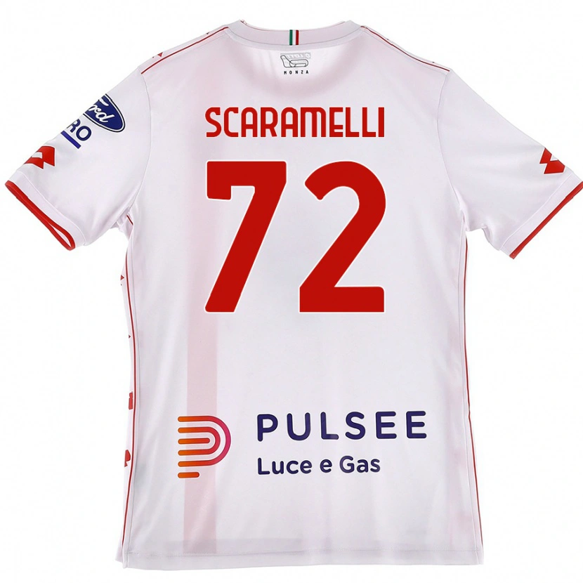 Danxen Mujer Camiseta Endris Scaramelli #72 Blanco Rojo 2ª Equipación 2024/25 La Camisa México
