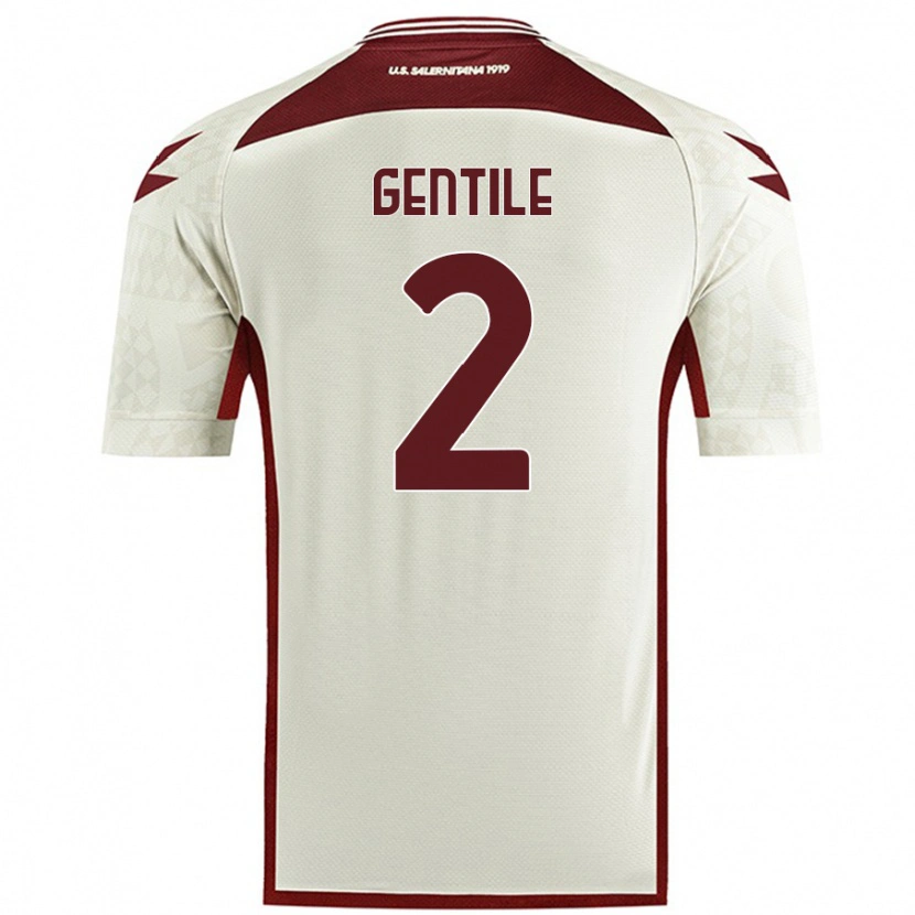 Danxen Mujer Camiseta Davide Gentile #2 Color Crema 2ª Equipación 2024/25 La Camisa México