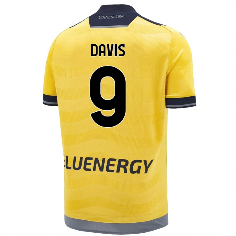 Danxen Mujer Camiseta Keinan Davis #9 Dorado 2ª Equipación 2024/25 La Camisa México