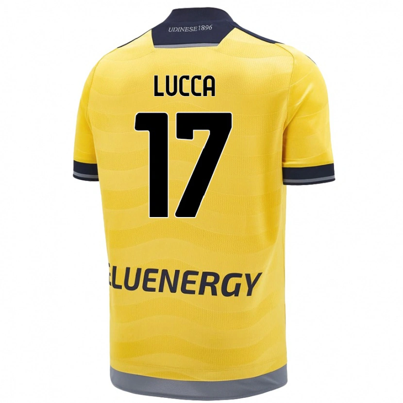 Danxen Mujer Camiseta Lorenzo Lucca #17 Dorado 2ª Equipación 2024/25 La Camisa México