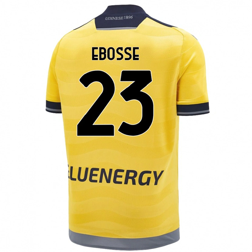 Danxen Mujer Camiseta Enzo Ebosse #23 Dorado 2ª Equipación 2024/25 La Camisa México