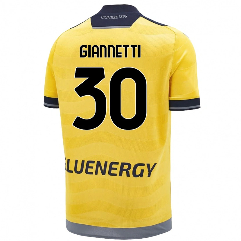 Danxen Mujer Camiseta Lautaro Giannetti #30 Dorado 2ª Equipación 2024/25 La Camisa México
