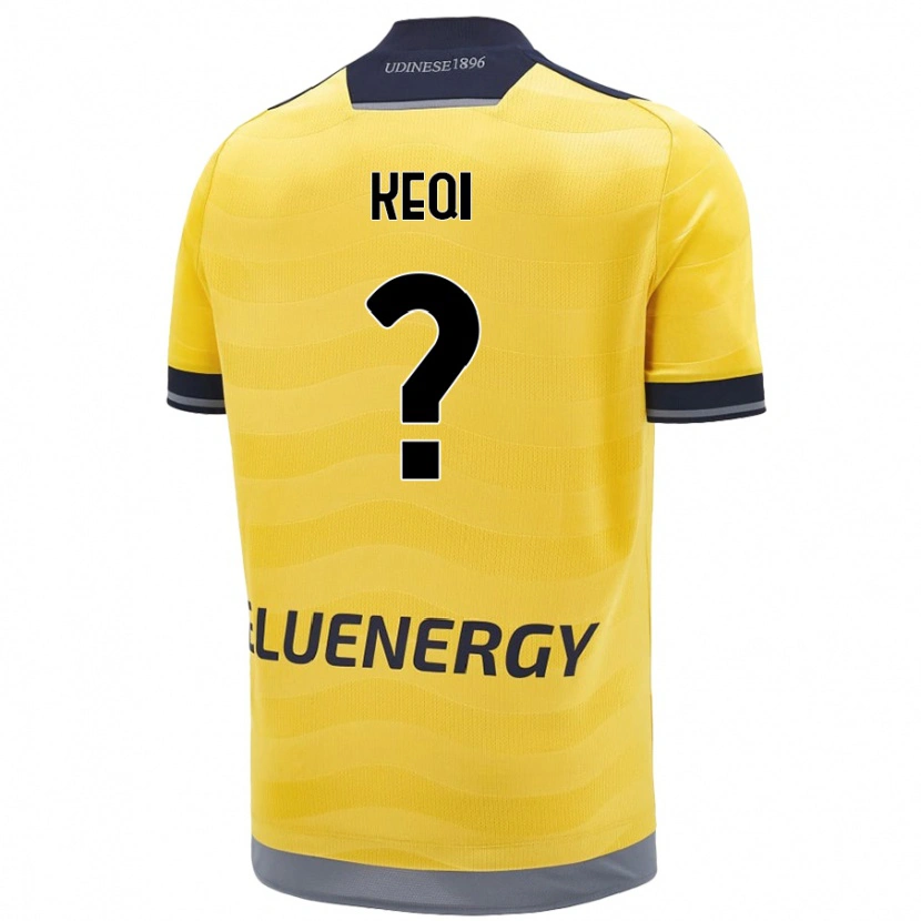 Danxen Mujer Camiseta Andrea Keqi #0 Dorado 2ª Equipación 2024/25 La Camisa México
