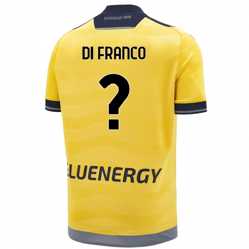 Danxen Mujer Camiseta Giovanni Di Franco #0 Dorado 2ª Equipación 2024/25 La Camisa México