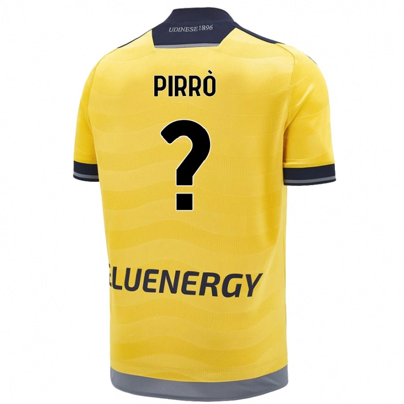 Danxen Mujer Camiseta Antonio Pirrò #0 Dorado 2ª Equipación 2024/25 La Camisa México