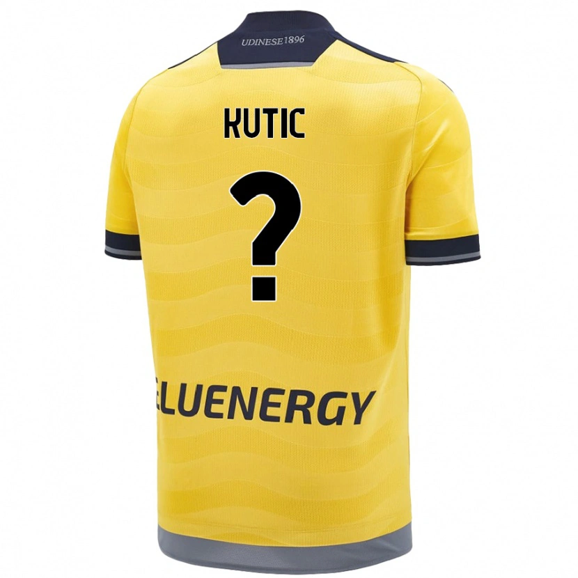 Danxen Mujer Camiseta Stefan Kutic #0 Dorado 2ª Equipación 2024/25 La Camisa México