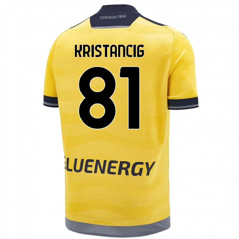 Danxen Mujer Camiseta Luca Kristancig #81 Dorado 2ª Equipación 2024/25 La Camisa México