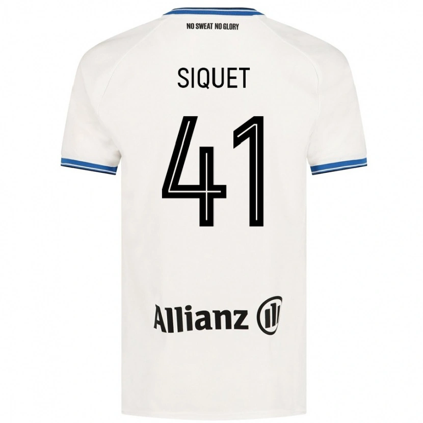Danxen Mujer Camiseta Hugo Siquet #41 Blanco 2ª Equipación 2024/25 La Camisa México