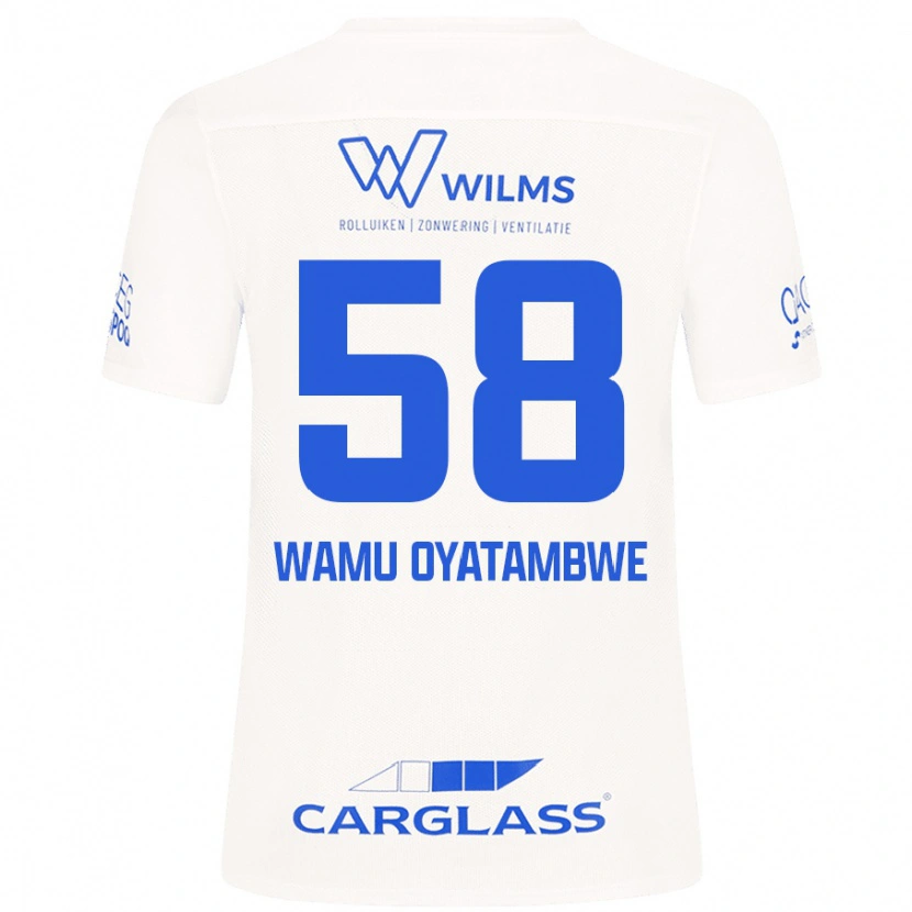 Danxen Mujer Camiseta Matthias Wamu Oyatambwe #58 Blanco 2ª Equipación 2024/25 La Camisa México