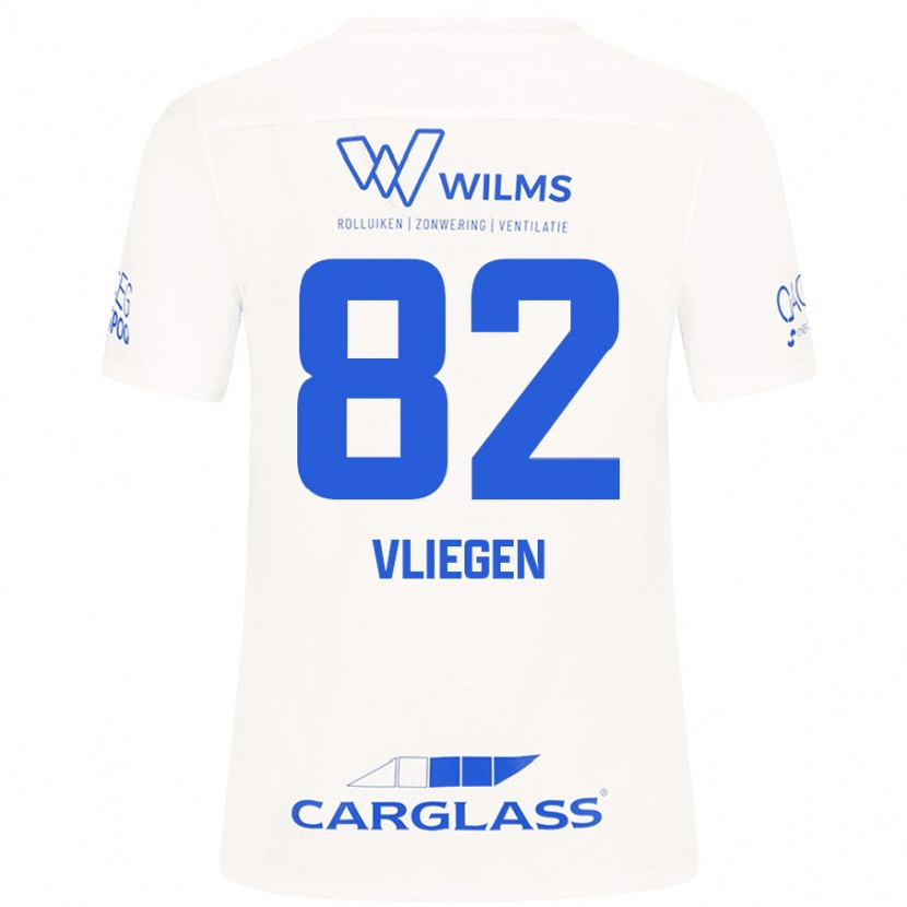 Danxen Mujer Camiseta Olivier Vliegen #82 Blanco 2ª Equipación 2024/25 La Camisa México