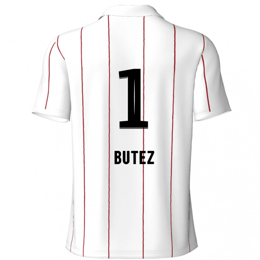 Danxen Mujer Camiseta Jean Butez #1 Blanco Negro 2ª Equipación 2024/25 La Camisa México