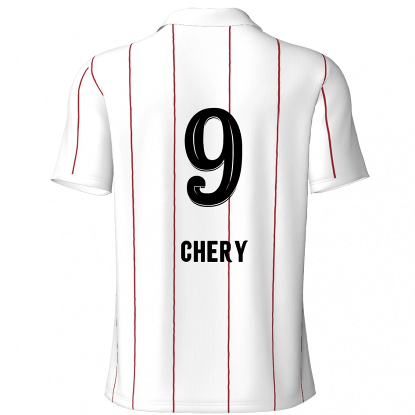 Danxen Mujer Camiseta Tjaronn Chery #9 Blanco Negro 2ª Equipación 2024/25 La Camisa México