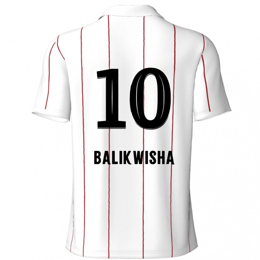 Danxen Mujer Camiseta Michel-Ange Balikwisha #10 Blanco Negro 2ª Equipación 2024/25 La Camisa México