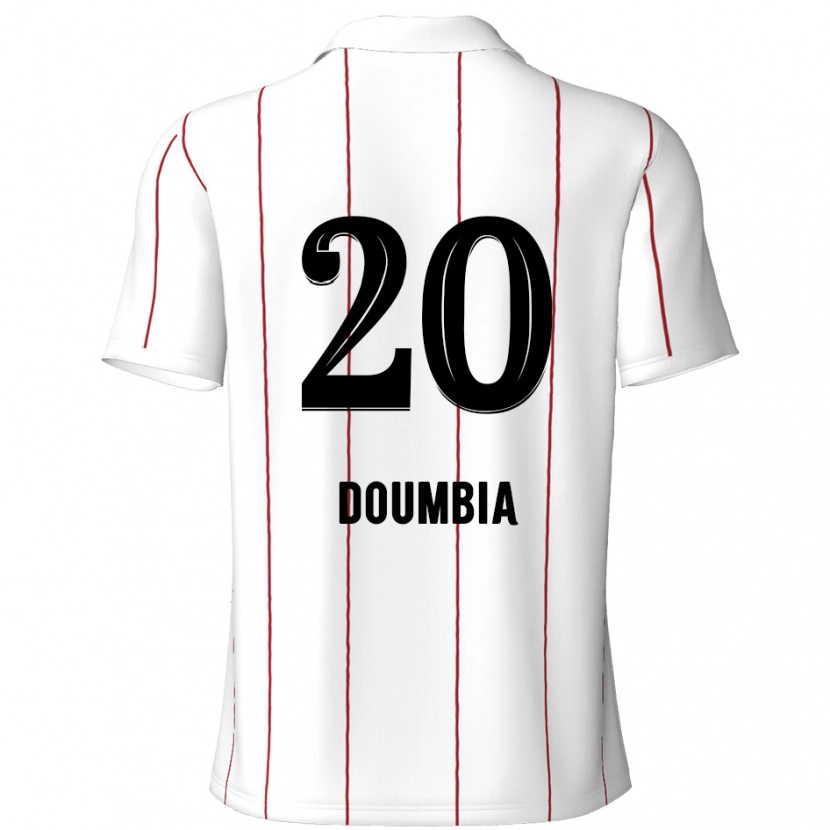 Danxen Mujer Camiseta Mahamadou Doumbia #20 Blanco Negro 2ª Equipación 2024/25 La Camisa México
