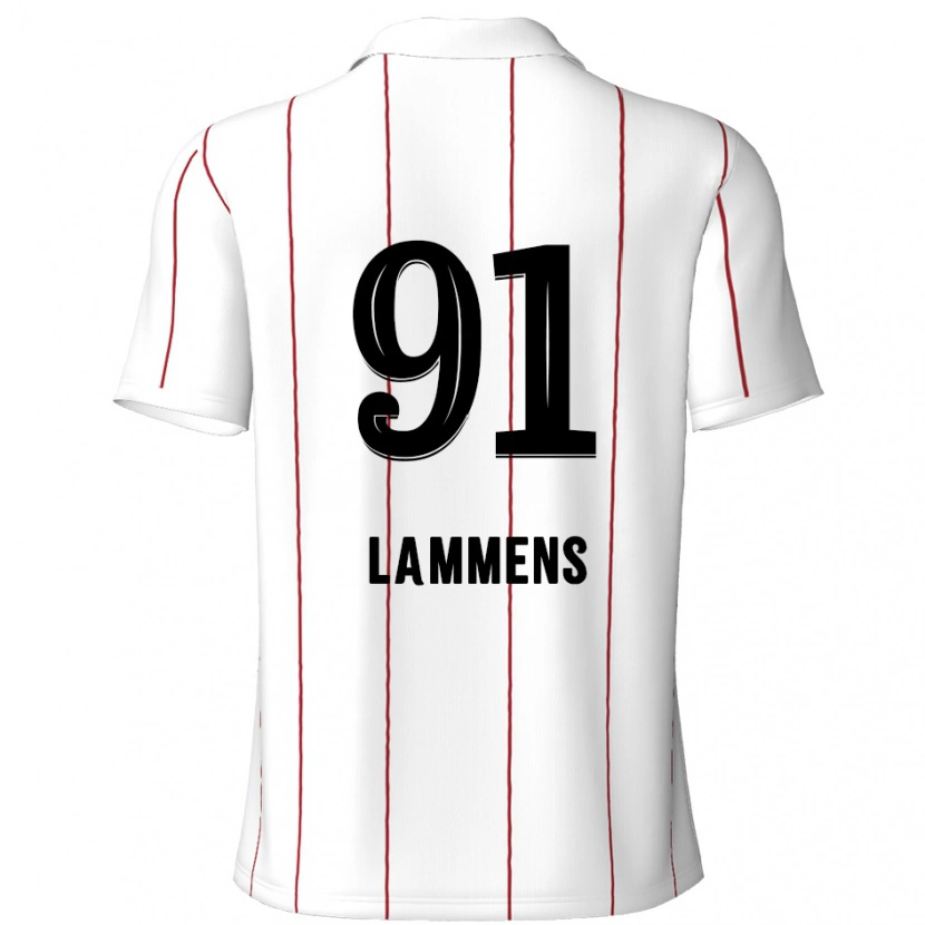 Danxen Mujer Camiseta Senne Lammens #91 Blanco Negro 2ª Equipación 2024/25 La Camisa México