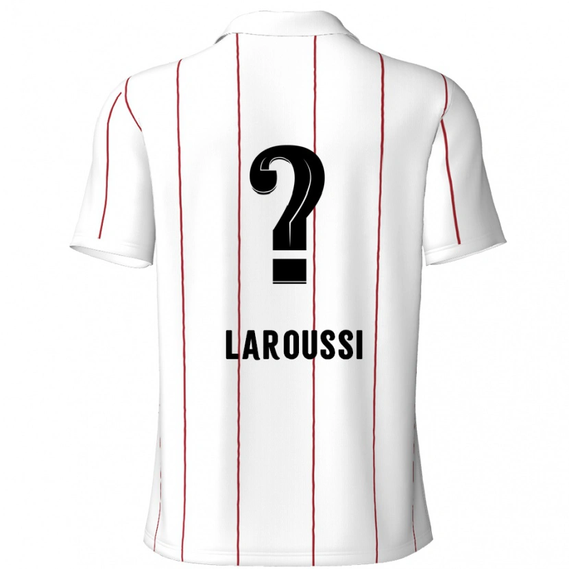 Danxen Mujer Camiseta Nizar Laroussi #0 Blanco Negro 2ª Equipación 2024/25 La Camisa México