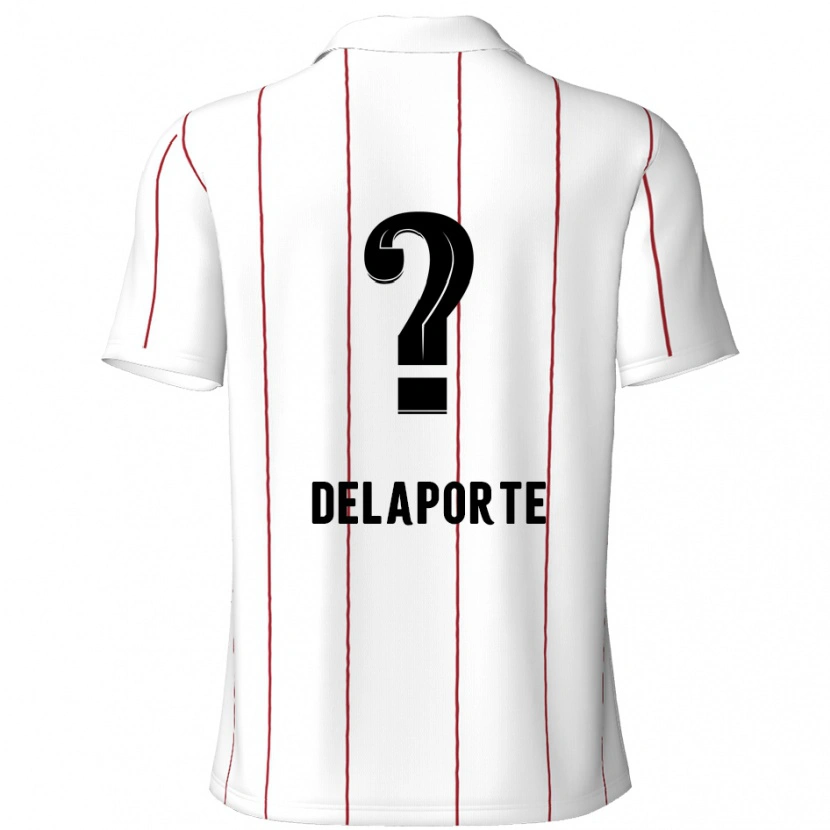 Danxen Mujer Camiseta Kyano Delaporte #0 Blanco Negro 2ª Equipación 2024/25 La Camisa México