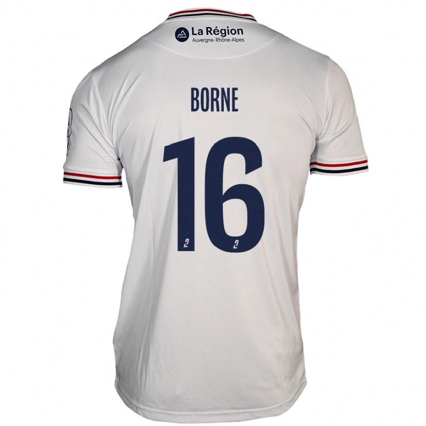 Danxen Mujer Camiseta Théo Borne #16 Blanco 2ª Equipación 2024/25 La Camisa México