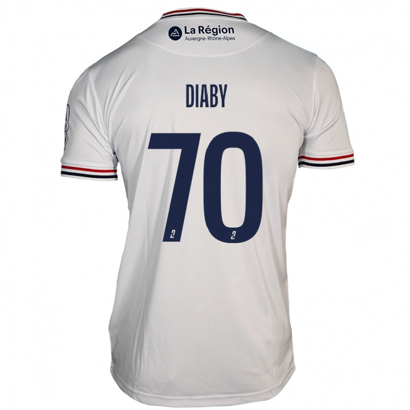 Danxen Mujer Camiseta Yadaly Diaby #70 Blanco 2ª Equipación 2024/25 La Camisa México