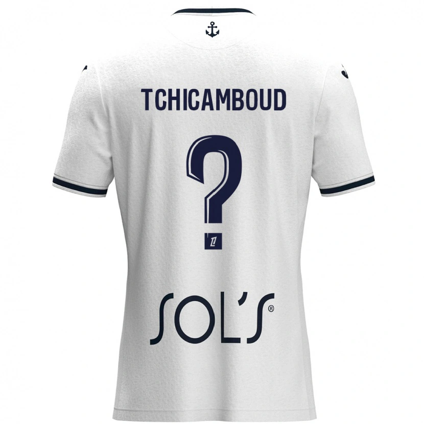 Danxen Mujer Camiseta Steed Tchicamboud #0 Blanco Azul Oscuro 2ª Equipación 2024/25 La Camisa México