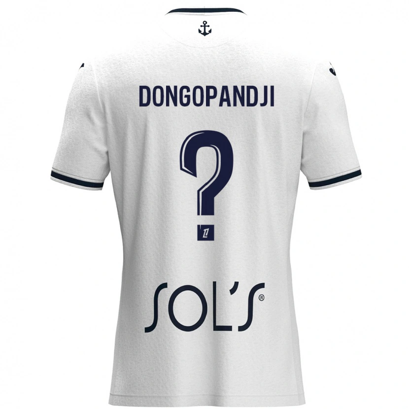 Danxen Mujer Camiseta Hakim Dongopandji #0 Blanco Azul Oscuro 2ª Equipación 2024/25 La Camisa México