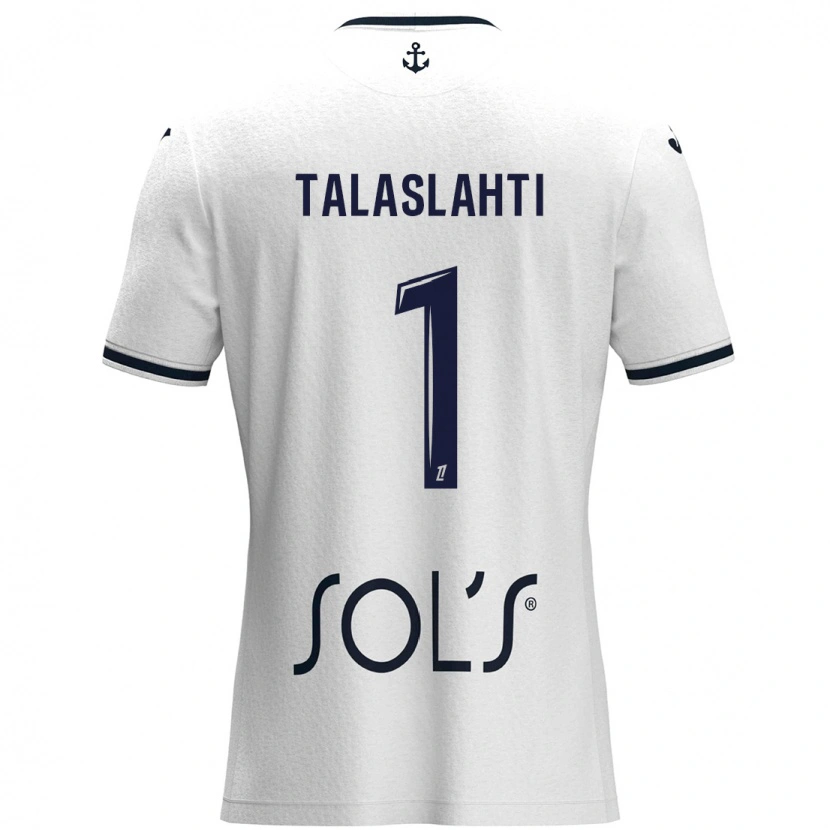 Danxen Mujer Camiseta Katriina Talaslahti #1 Blanco Azul Oscuro 2ª Equipación 2024/25 La Camisa México