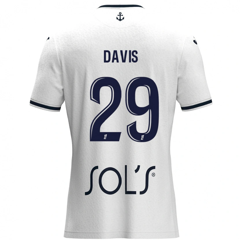 Danxen Mujer Camiseta Deja Davis #29 Blanco Azul Oscuro 2ª Equipación 2024/25 La Camisa México
