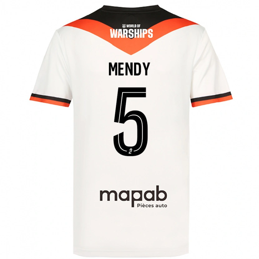 Danxen Mujer Camiseta Benjamin Mendy #5 Blanco 2ª Equipación 2024/25 La Camisa México