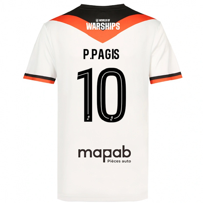 Danxen Mujer Camiseta Pablo Pagis #10 Blanco 2ª Equipación 2024/25 La Camisa México