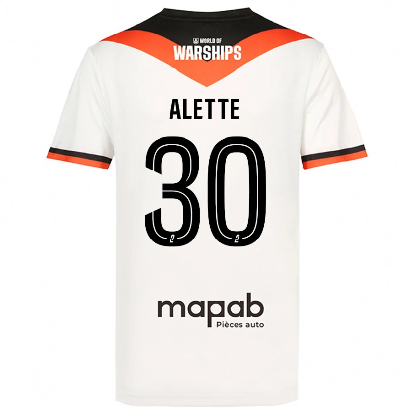Danxen Mujer Camiseta Gaël Alette #30 Blanco 2ª Equipación 2024/25 La Camisa México